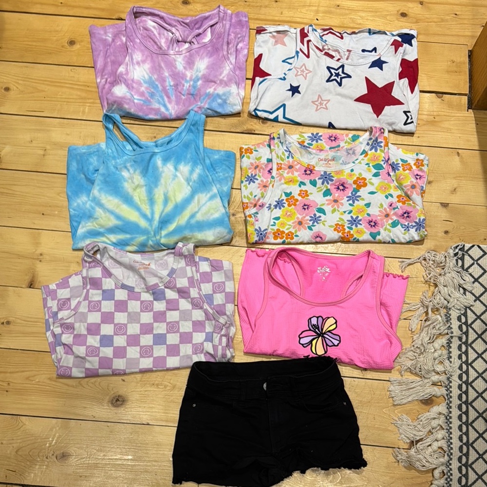 Girls tanks and shorts